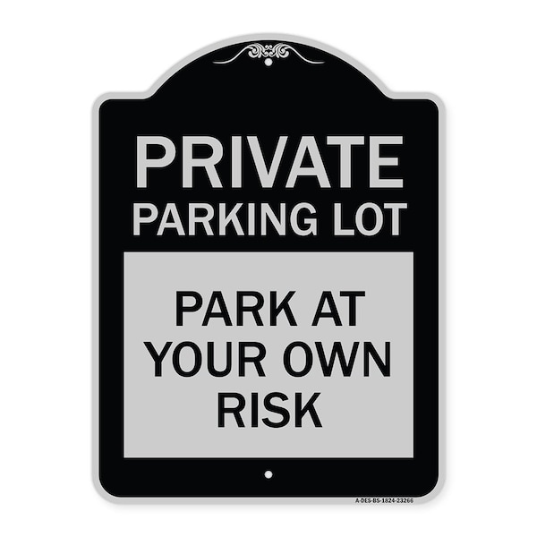 Private Parking Lot Heavy-Gauge Aluminum Architectural Sign, 24" x 18", BS-1824-23266